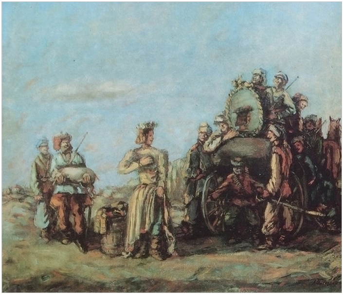 «Махно перед зеркалом», 1933 год